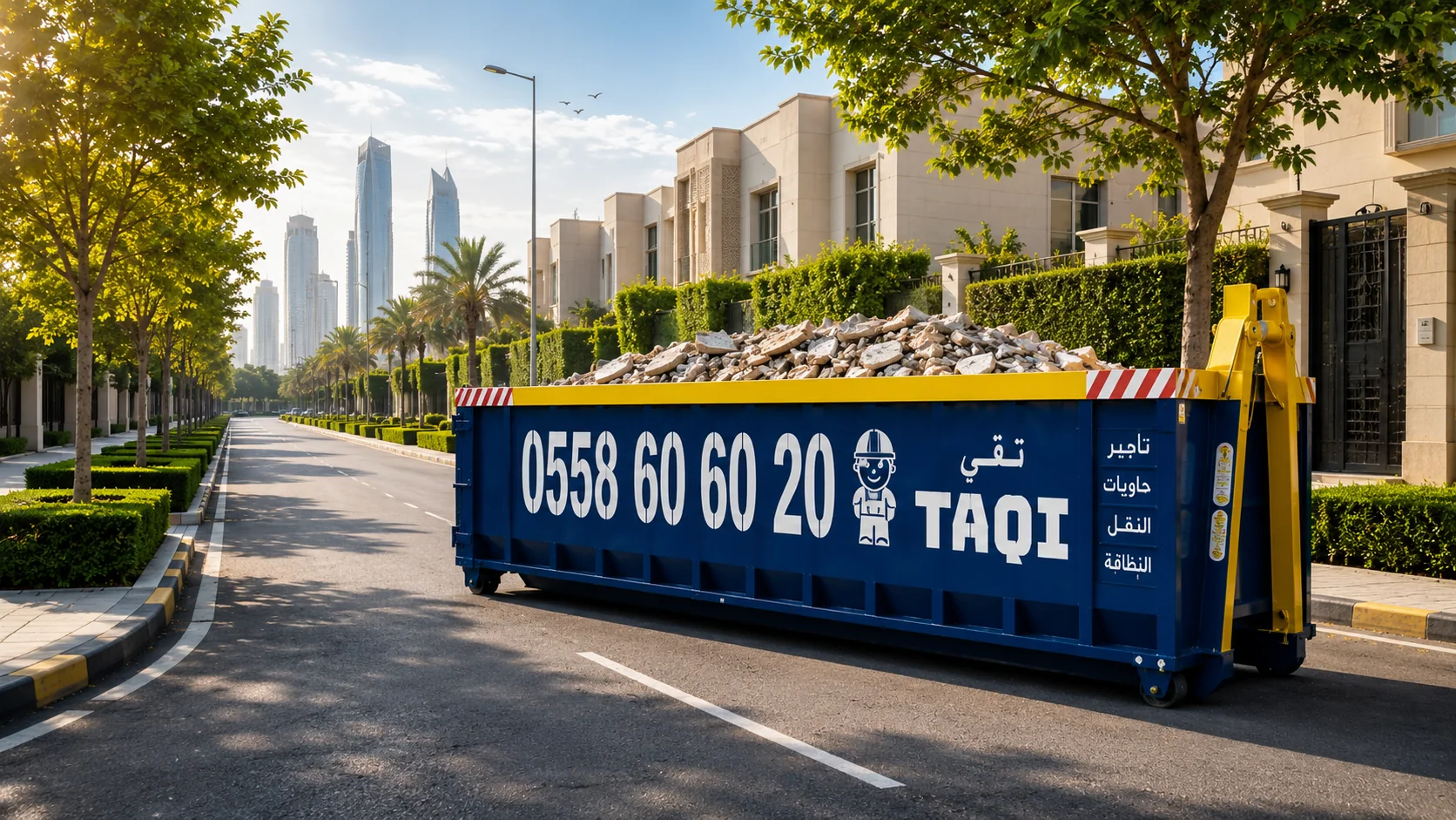 تأجير حاويات شمال الرياض — خدمة الياسمين والنرجس والعارض والملقا